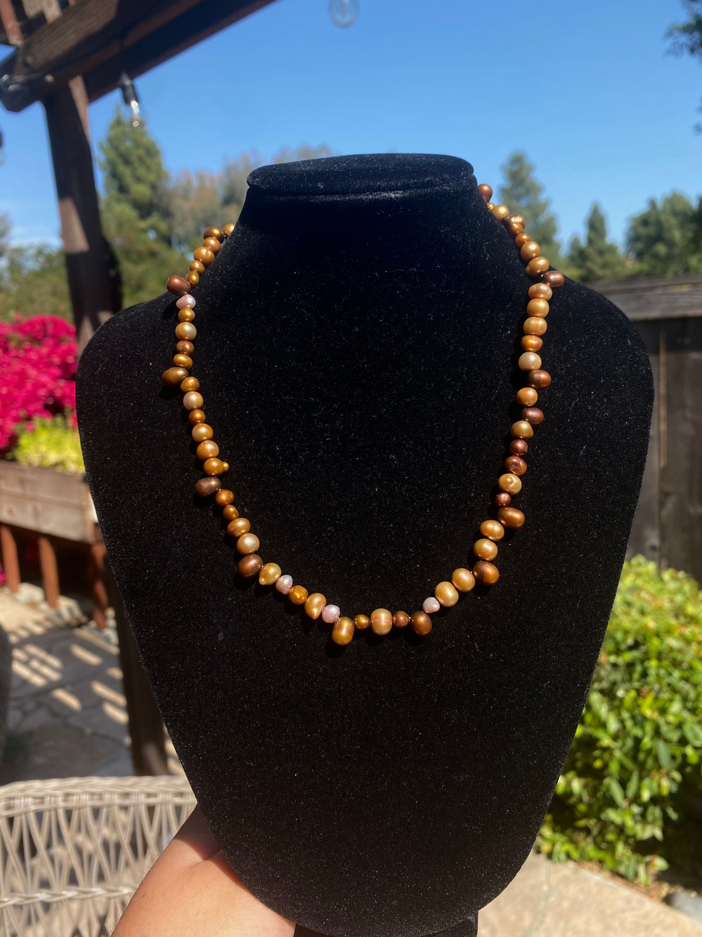 Brown Fresh Water Pearl Necklace