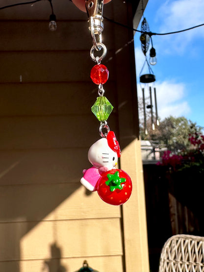 Strawberry & Cherry Handmade Keychains