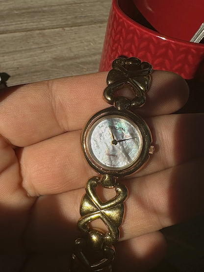 Vintage Greun Mother of Pearl Watch Choker