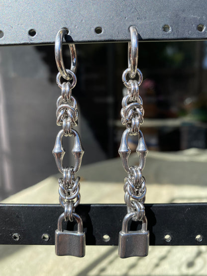 Chainmail Lock Earrings