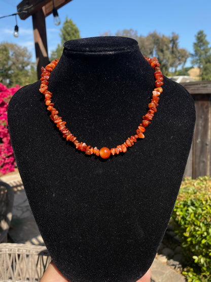 Carnelian Chip Necklace