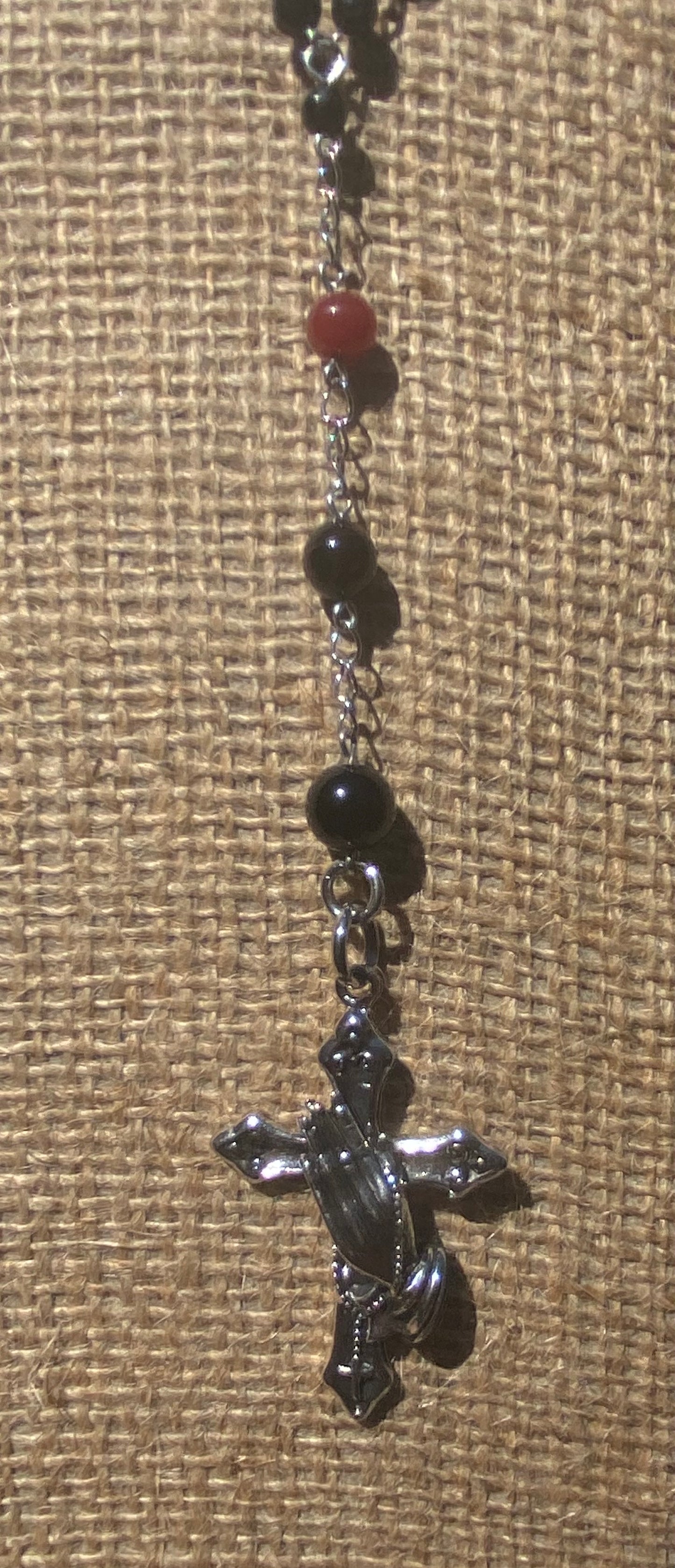 ‘Sold My Soul to Satan Waiting in Line at the Mall’ Inspired Stainless Steel Rosary