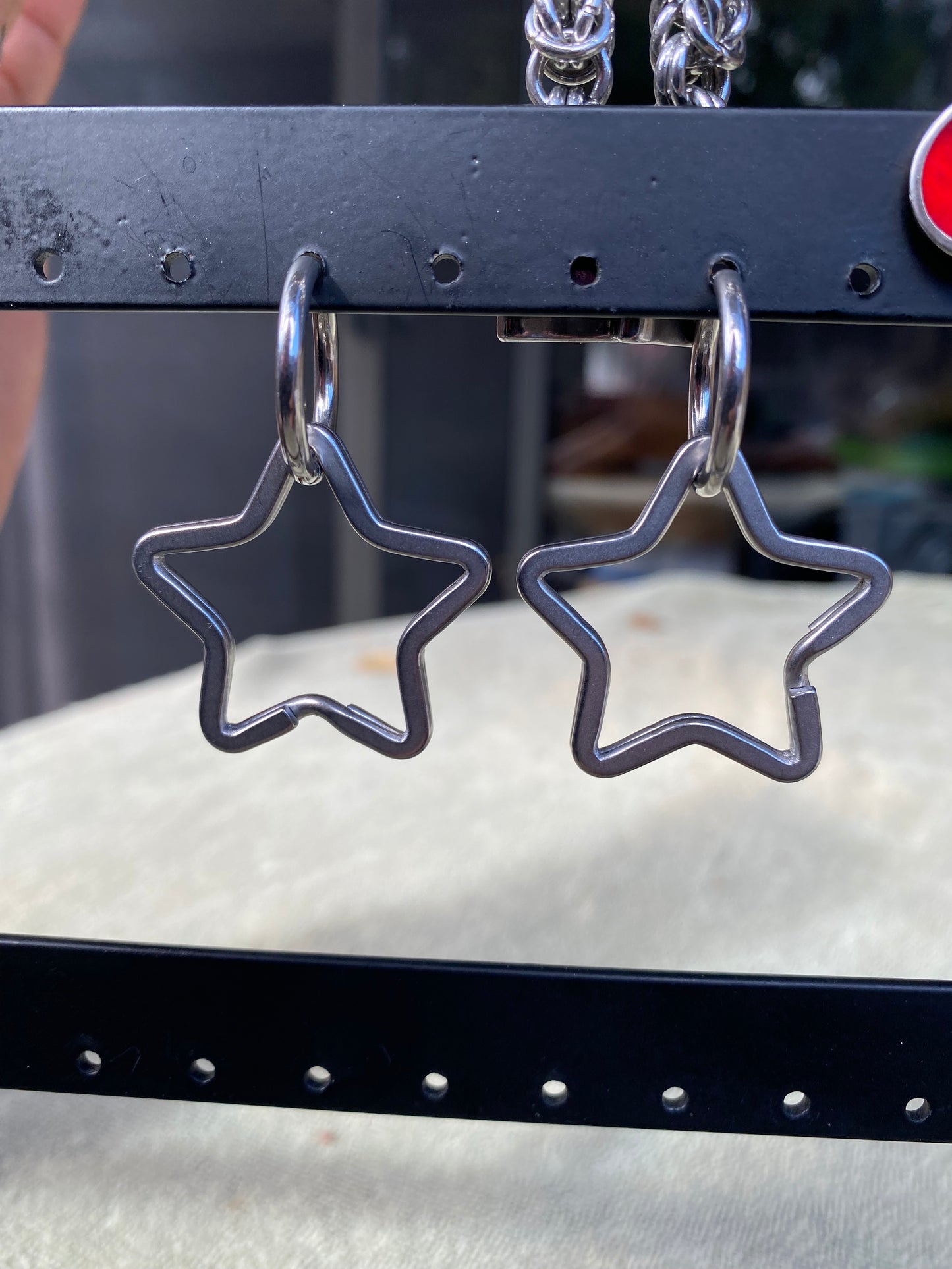 Star Huggie Hoop Earrings (removable)