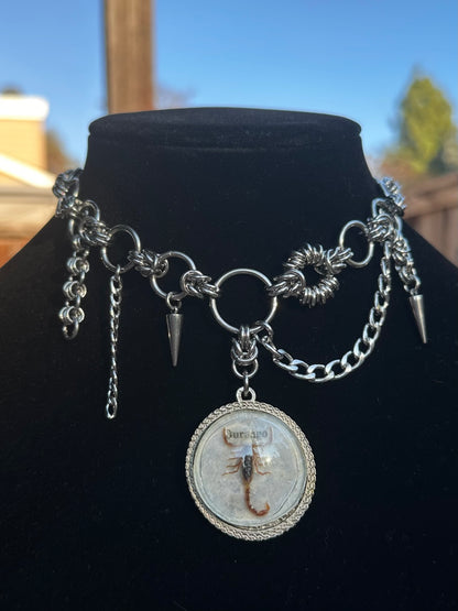 Durango Scorpion Asymmetrical Chainmaile Necklace