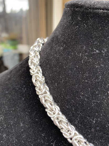 Byzantine chainmail septum necklace/choker