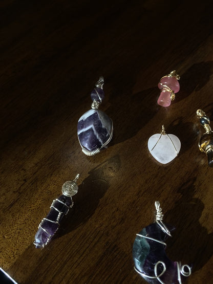 Crystal Wire Wrapped  Pendants