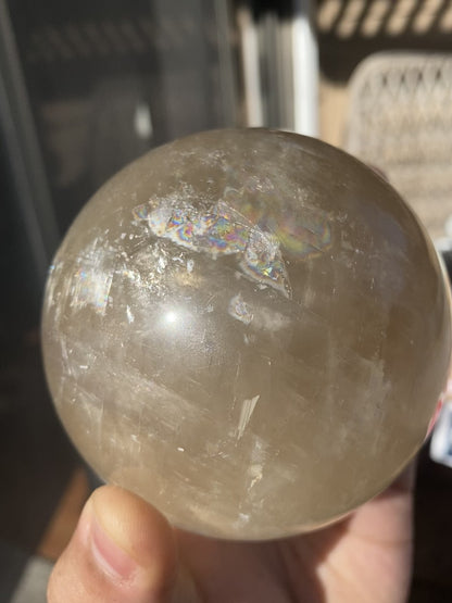 Honey Calcite Sphere