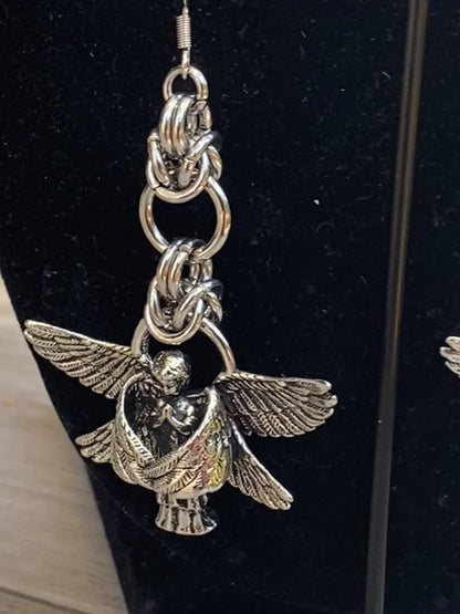 ‘WingRiddenAngel’ Xxxtentacion Inspired Chainmail Earrings