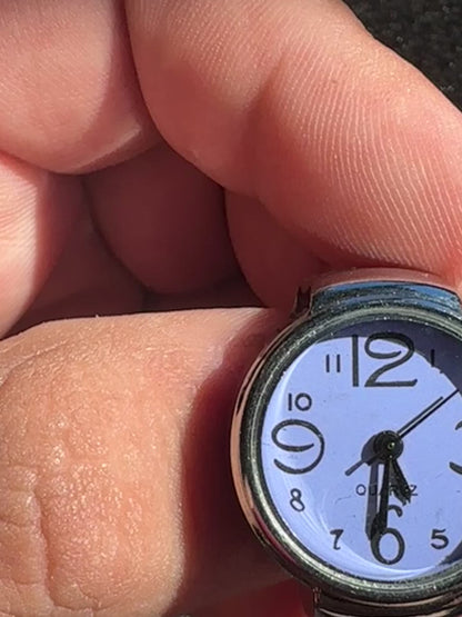 Light Purple Silver Ring Watch