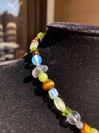 Asymmetrical Multi Crystal Fairycore Choker/ Necklace