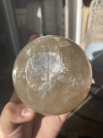 Honey Calcite Sphere