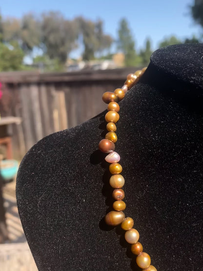 Brown Fresh Water Pearl Necklace