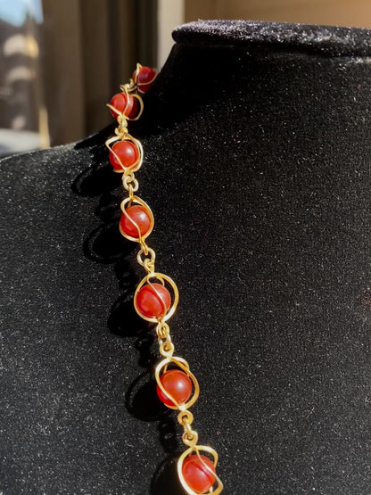 SH Gold Carnelian Necklace