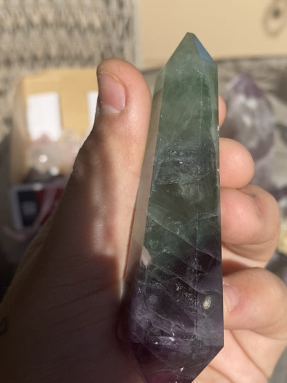 Rainbow Fluorite Double Point